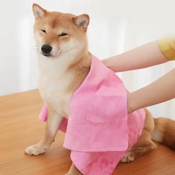 Serviette absorbante pour animaux de compagnie, séchage rapide, haute Absorption d'eau, serviettes d