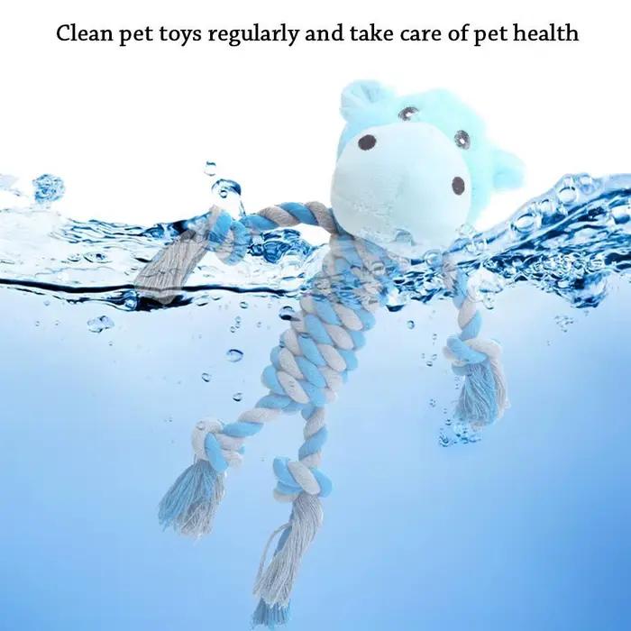 Jouet grinçant pour petits chiens de compagnie, peluche douce à mâcher, forme d'animal en peluche, U