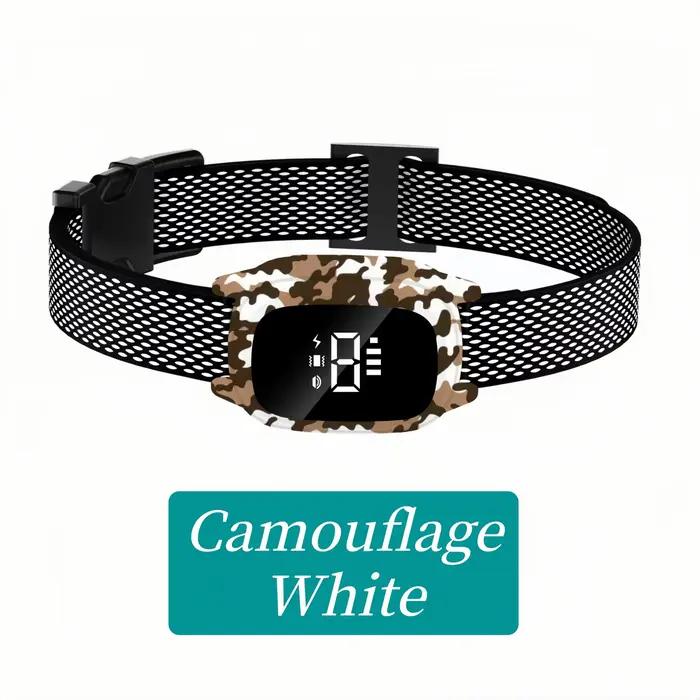 Collier de dressage électrique pour chien, collier électrique camouflage automatique anti-aboiement,