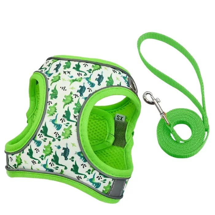 L'ensemble harnais et laisse pour chien DH009Cartoon-Dog présente une conception en maille nid d'abe