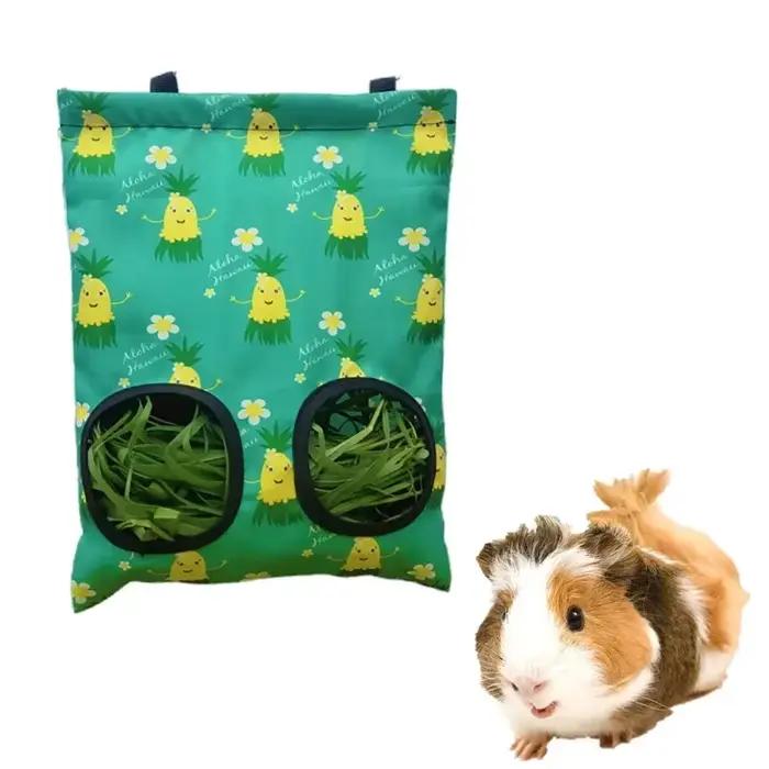 Sac à foin, pochette suspendue, support d'alimentation, conteneur distributeur d'alimentation pour l