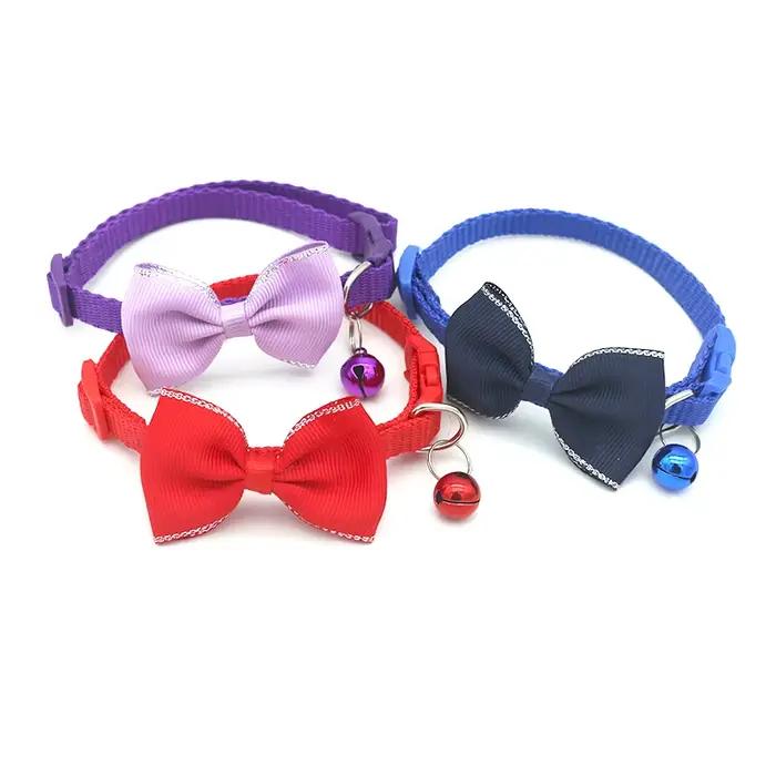 Colliers pour animaux de compagnie, nouveaux colliers à cloche avec nœud pour animaux de compagnie,