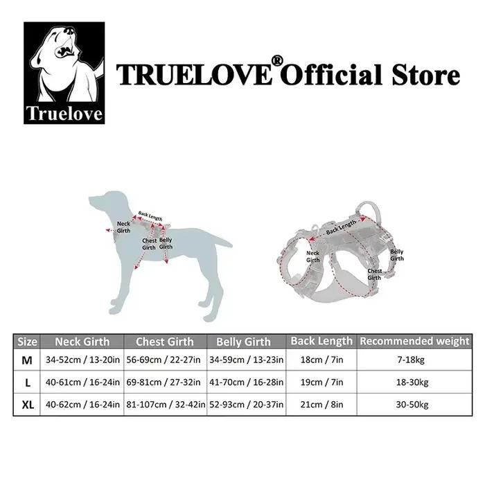 Truelove – harnais pour animaux de compagnie, résistant à l'évasion, sans traction, réfléchissant, r