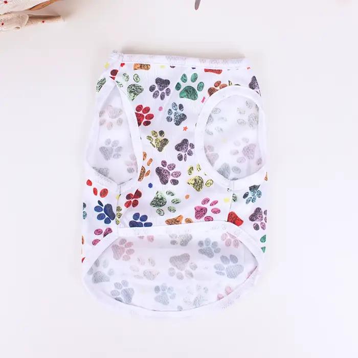 Gilet d'été pour chien, T-Shirt fin et respirant avec empreinte de pegada mignonne pour petit et moy