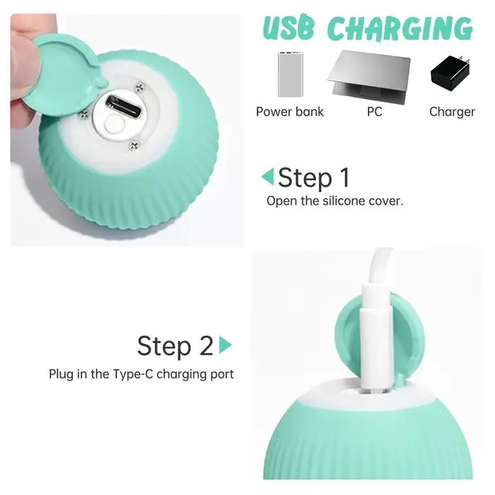 Jouets intelligents pour chats, boule roulante automatique, jouets électriques interactifs pour l'en