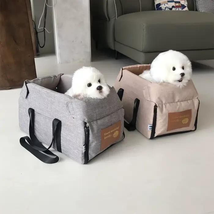 Coussin de siège auto pour chien, lit de transport portable pour petits chiens et chats, sac de voya