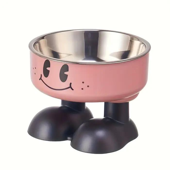 Bol surélevé pour chien et chat en acier inoxydable, gamelles surélevées anti-déversement pour chiot