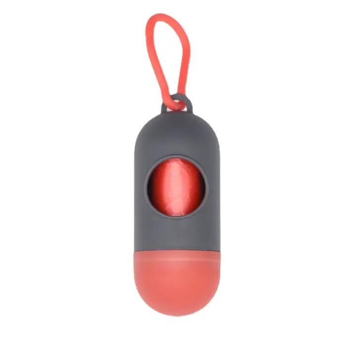 Distributeur de Sacs à Déchets Portable pour Animaux de Compagnie, Boîte à Ordures en Forme de Pilul