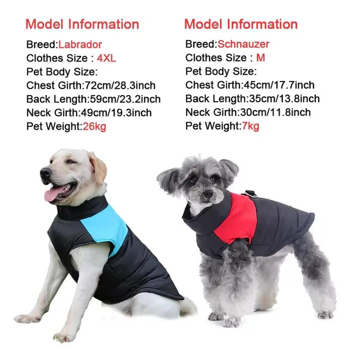 Vêtements d'hiver imperméables pour animaux de compagnie, manteau chaud pour grands chiens, veste en