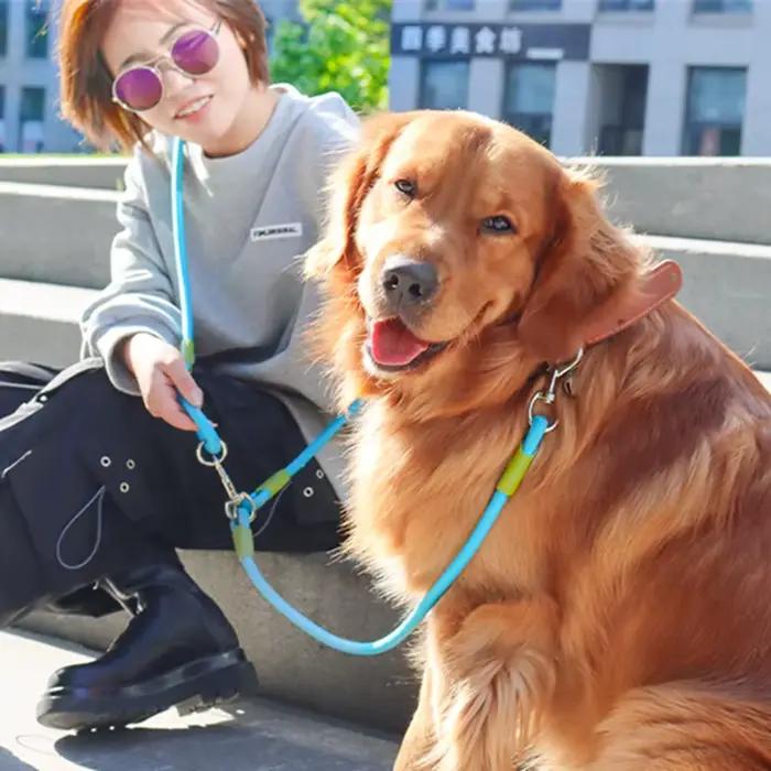 Laisse pour chien mains libres laisse pour chiens laisses doubles réglables pour chien marche épaule