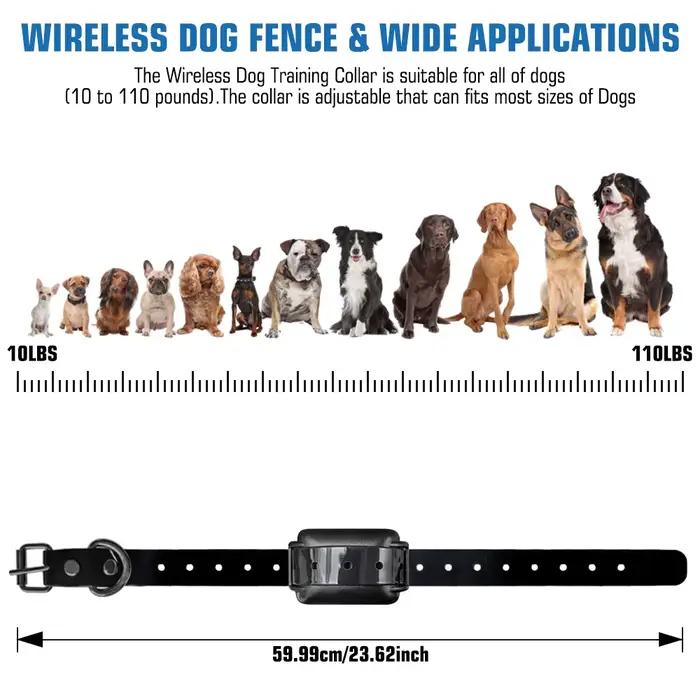 Clôture pour chien sans fil, clôture électrique pour collier de chien, système de confinement pour a