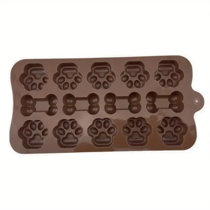 Moule en Silicone à 14 Grilles pour citrouille de Chien, Patte de Chat, Sophia, Chocolat, Gâteau, Ou