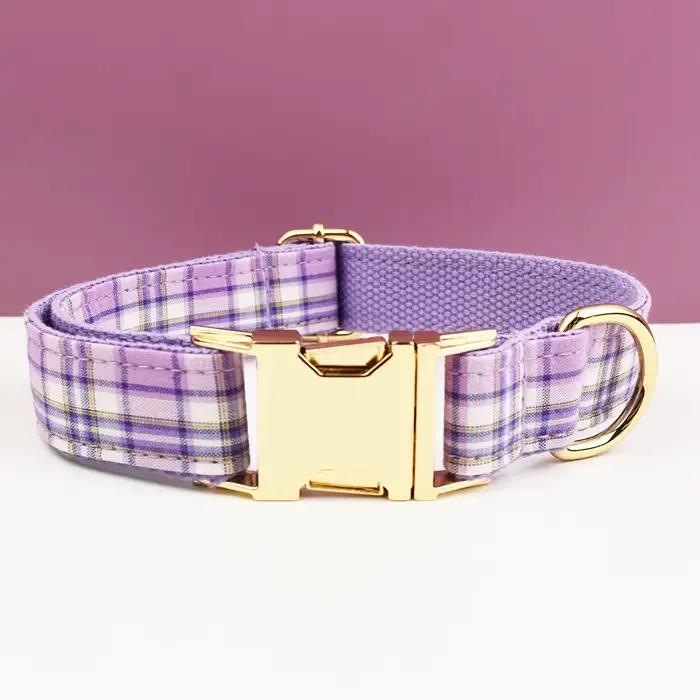 Collier pour chien au Design à carreaux à la mode, avec gravure, personnalisation, Style atmosphère
