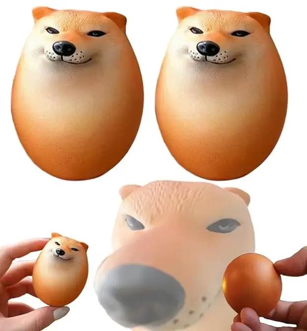 Jouets d'œufs spongieux pour chien! Shibako Egg Shiba Inu Egg Squishy à montée lente - Jouet oeuf de