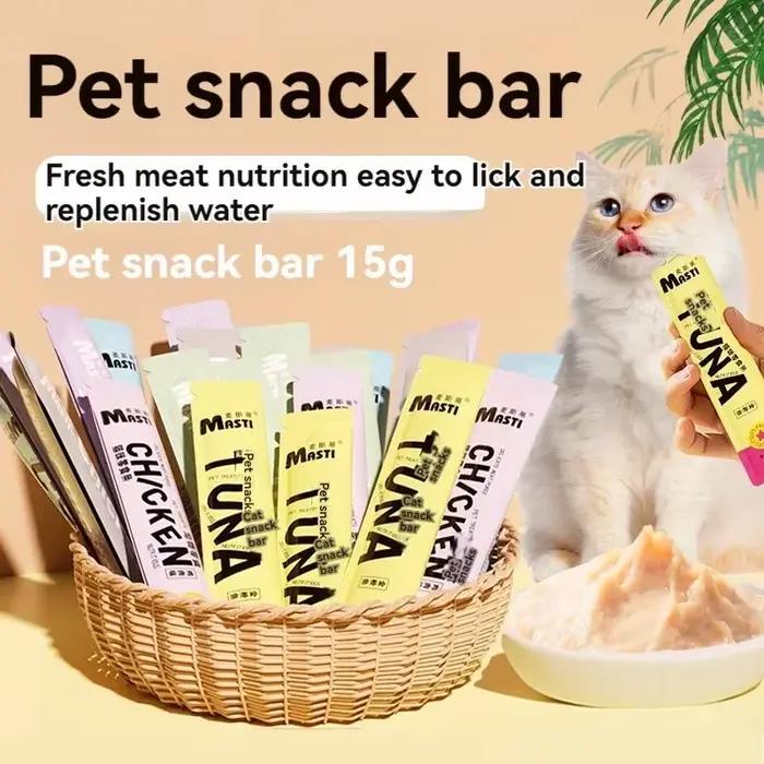 Snacks jetables à rayures pour animaux de compagnie, fournitures pour animaux de compagnie, support