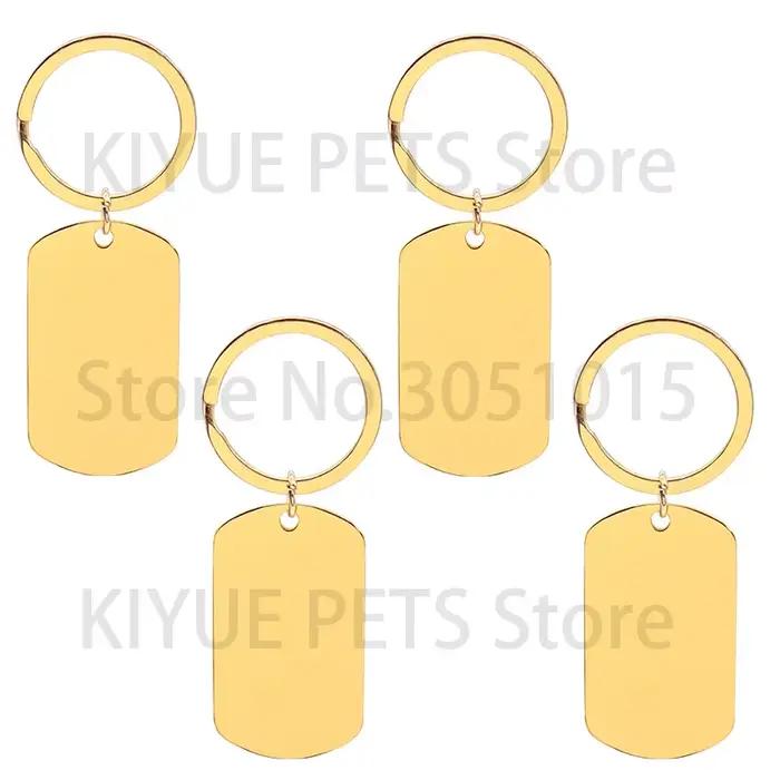 50 ensembles d'étiquettes d'identification de chien en acier inoxydable, pendentifs d'estampage vier