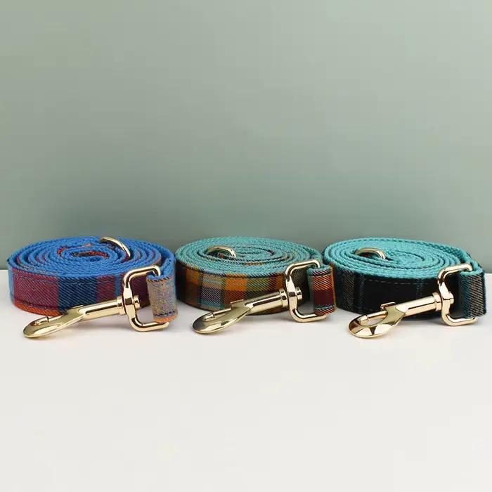 Collier de chien à carreaux de styliste avec nœud papillon, accessoires personnalisés pour chiens, e