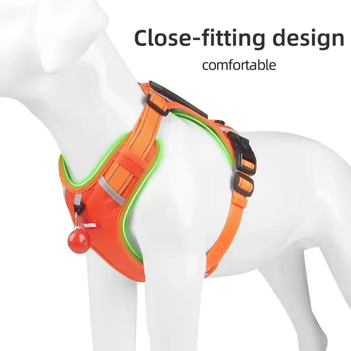 HarNISSAN-Collier pour chien Labrador moyen et grand, fournitures pour animaux de compagnie en tissu