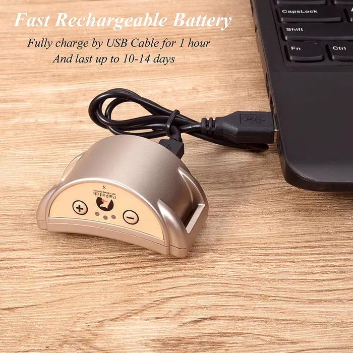 Collier de dressage pour chien, Anti-aboiement, automatique, Anti-aboiement, Rechargeable par USB, e