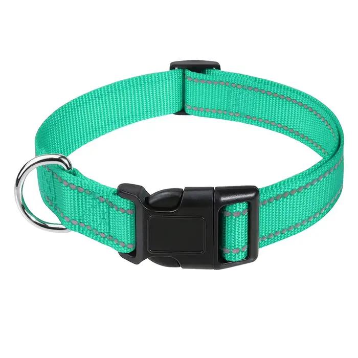Collier réfléchissant pour chiens de taille moyenne et grande, en néoprène doux et rembourré, en nyl