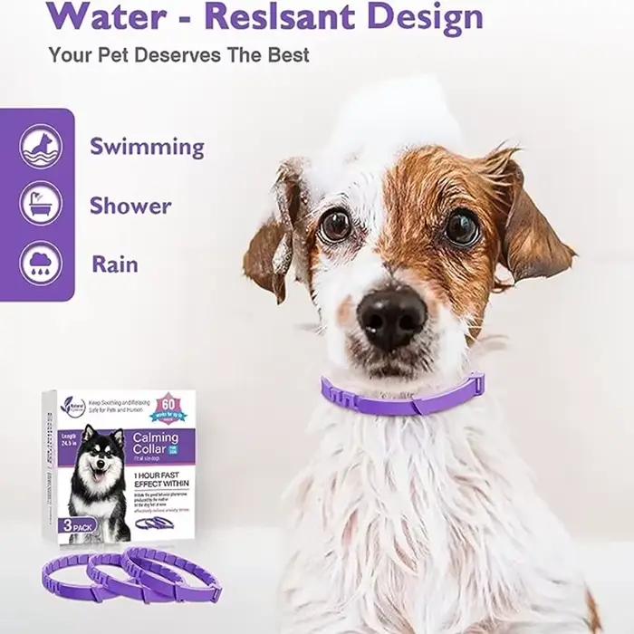 Colliers apaisants à phéromone pour chiens, 3/4 pièces, pour soulager l'anxiété, réglable, confortab