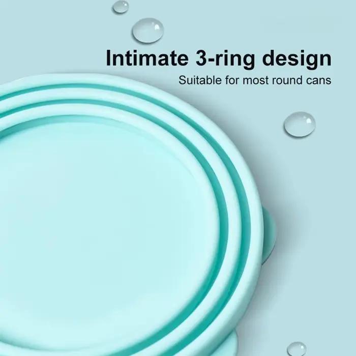 Couvercle en conserve en Silicone 3 en 1 réutilisable pour chien et chat, cuillère de scellage des a