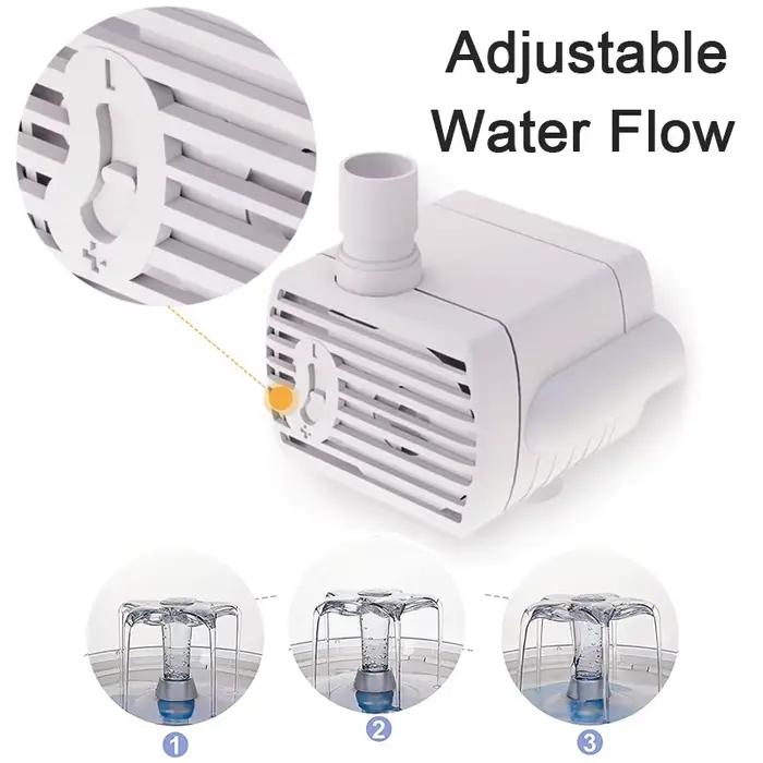 Pompe à eau pour chat fontaine d'eau pompe accessoires pompe à eau muette pour chat abreuvoir distri