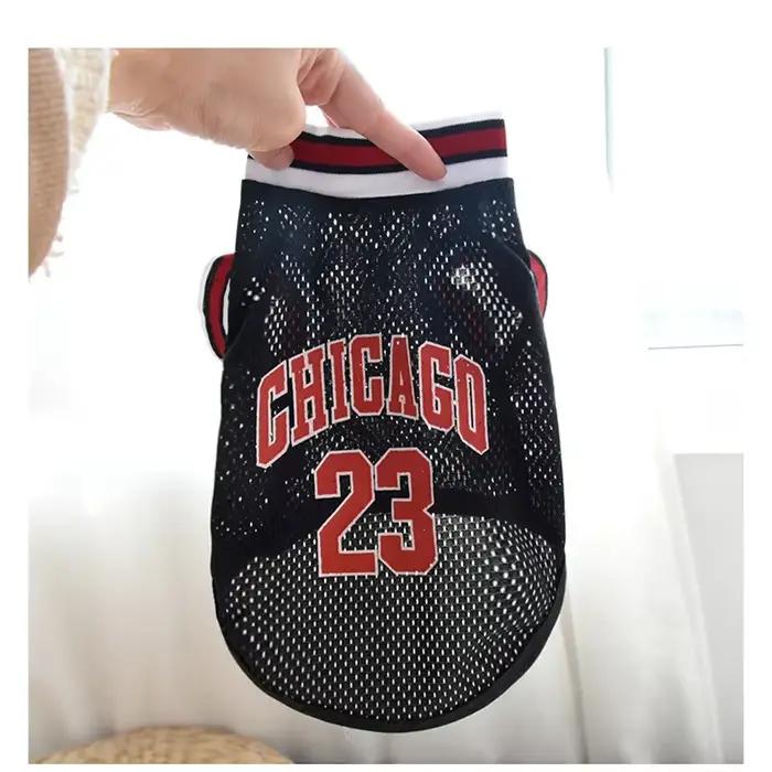 T-shirt de basket-ball en maille respirante pour animaux de compagnie, vêtements pour chiens, chemis
