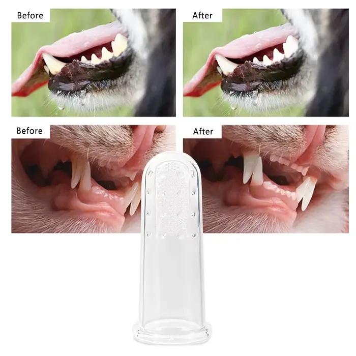 Brosses à dents en silicone pour chat et chien, outils pour animaux de compagnie, remodelage de la m