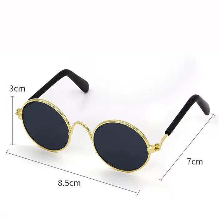 Lunettes rondes vintage pour animaux de compagnie, joli accessoire de photo pour chien et chat