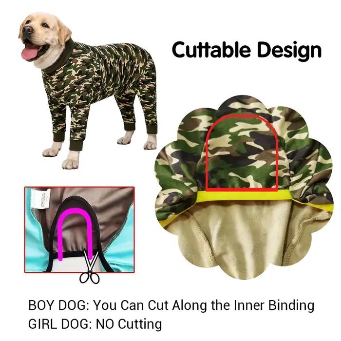 Pyjamas pour chiens, vêtements pour moyens et grands chiens, combinaison pour chiens, doux et confor