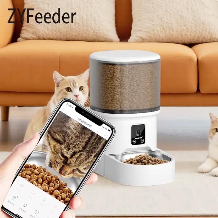 4L USB bouton intelligent WIFI APP vidéo mangeoire pour animaux de compagnie automatique distributeu