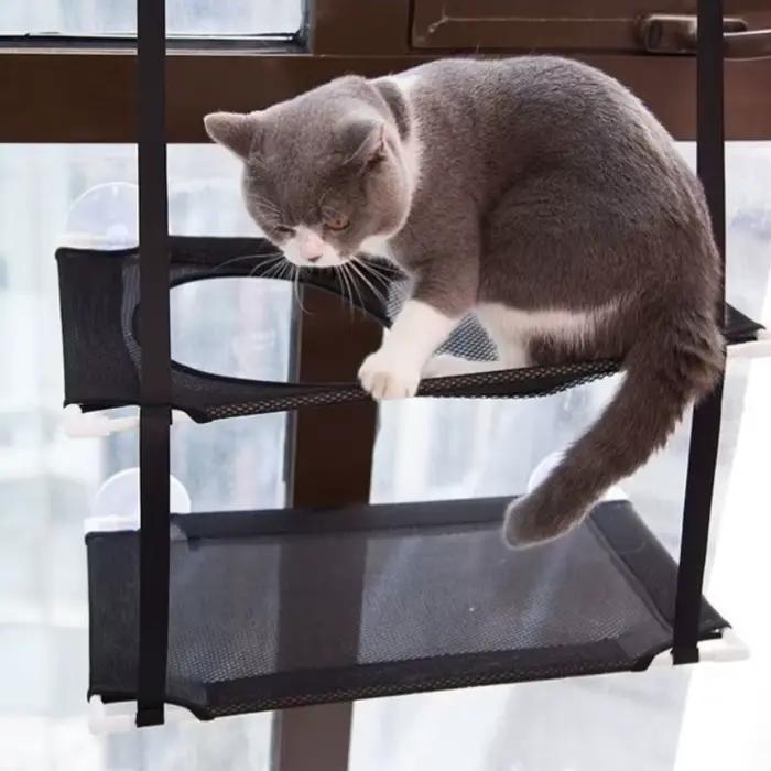 Hamac pour chat, lit de fenêtre, chaton, siège ensoleillé, lits suspendus, canapé pour chat, tunnels