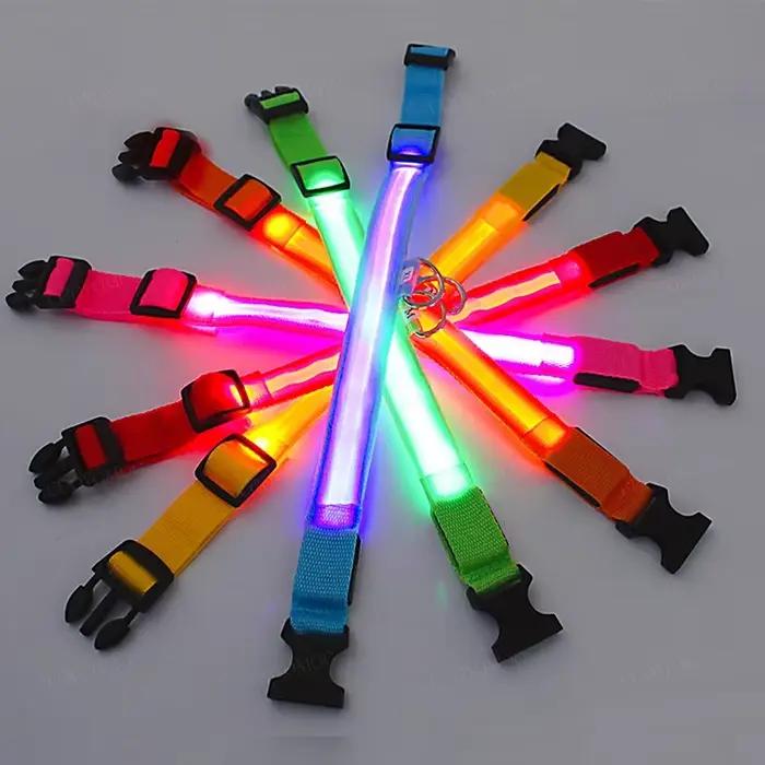 Colliers de Charge lumineux pour chiens, 3 Modes, Led Usb, pour chat, détachable, lueur nocturne, pr