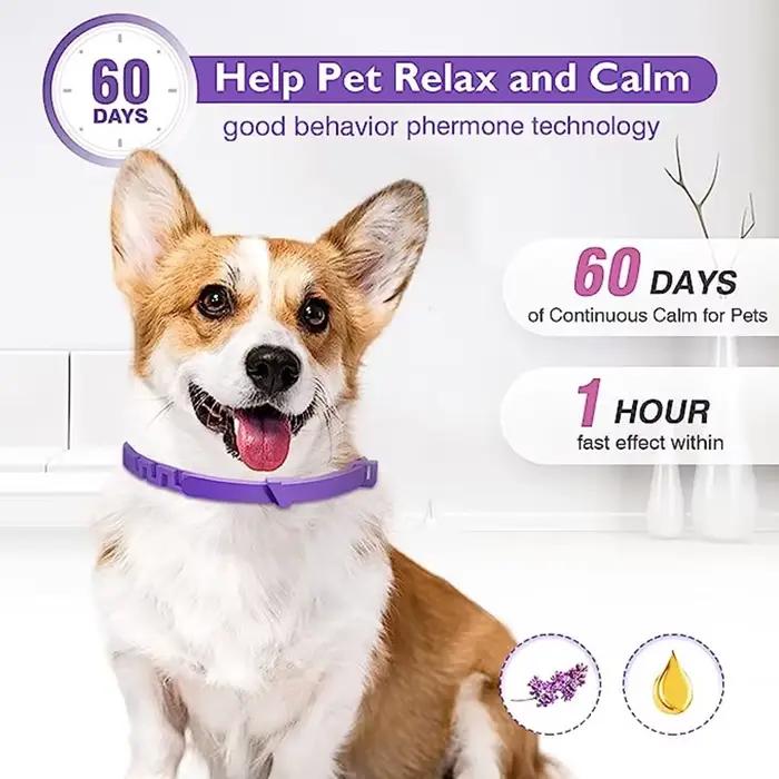 Colliers apaisants à phéromone pour chiens, 3/4 pièces, pour soulager l'anxiété, réglable, confortab