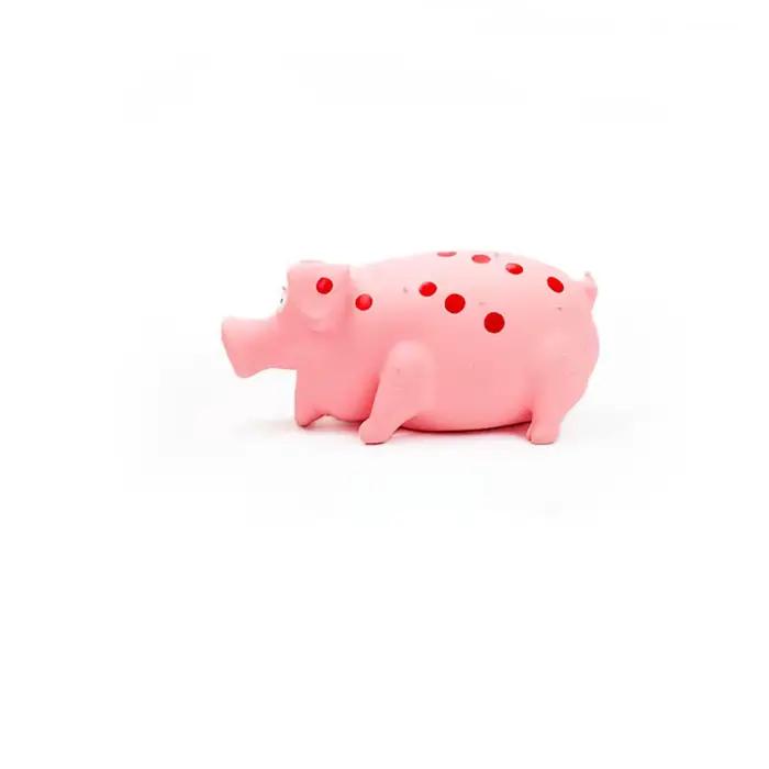Jouet cochon en Latex pour animaux de compagnie, jouet à mâcher et molaire grinçant, tacheté et Dura