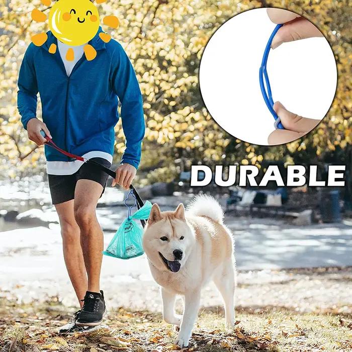 Distributeur de sacs de merde de chien mains libres, support pour laisse, sacs de déchets pour anima