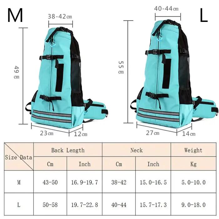 Sac à dos de voyage étanche pour chien, sangles épaisses et élargies, sacs de transport pour animaux
