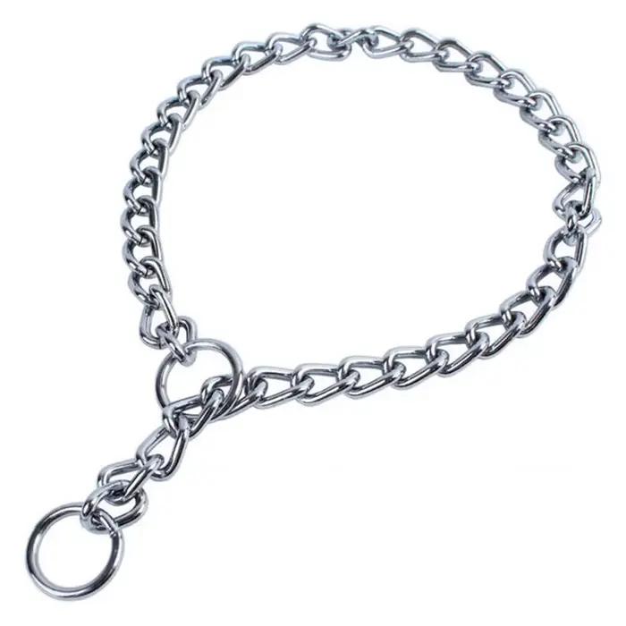 Collier à chaîne antidérapante en acier inoxydable, 4 tailles, accessoires réglables pour animaux de