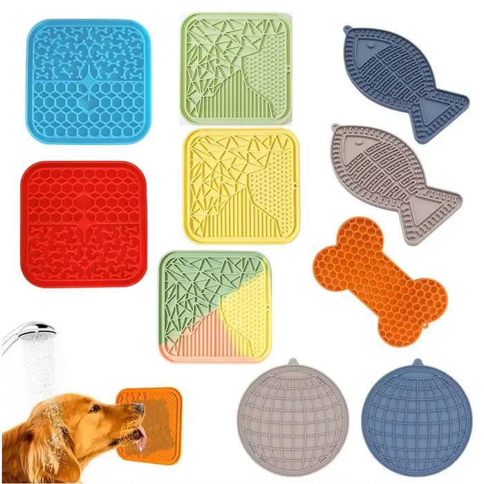 Tapis de léchage en Silicone pour animaux de compagnie, fournitures pour animaux de compagnie, Anti-