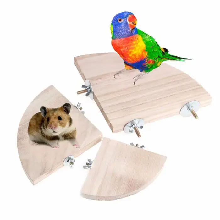 Plate-forme en bois pour perroquets et oiseaux, 1 pièce, support, jouets, perchoirs pour Branches de