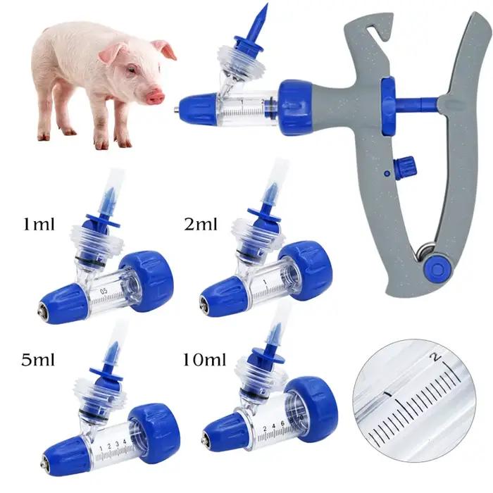 Seringue continue vétérinaire automatique 1/2/5/10Ml, injecteur de vaccin réglable pour animaux, acc