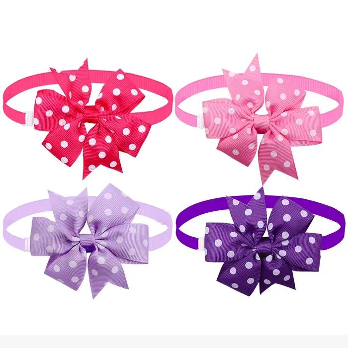 50pcs chien noeud papillon point solide noeud papillon collier pour petits chiens pour chien bricola