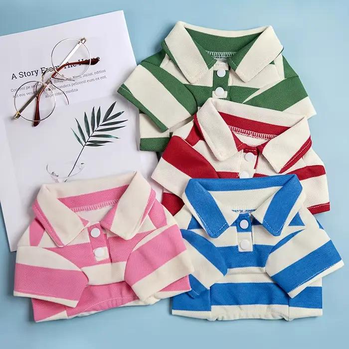 Polo d'été pour chien, sweat-shirt rayé, vêtements Cool pour chien, Yorkie, Chihuahua, vêtements pou
