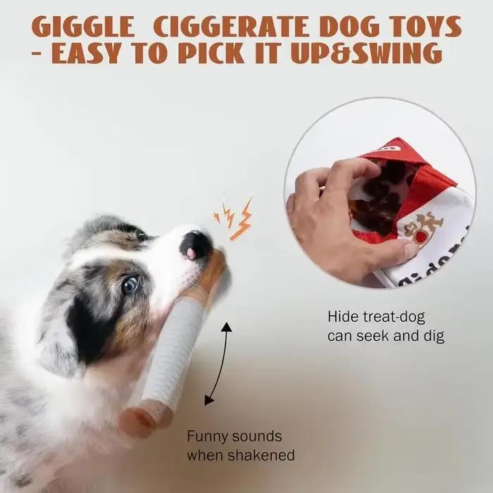 Jouet interactif en peluche pour chien