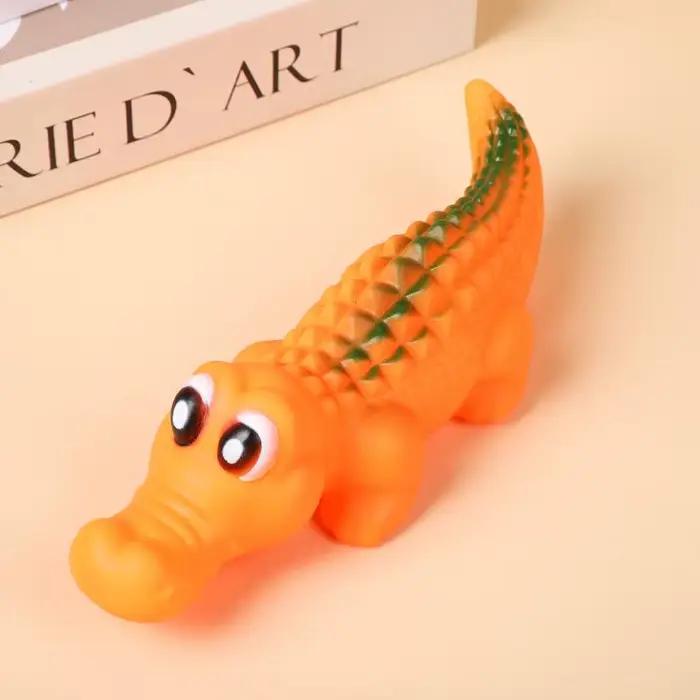 Jouet pour chien en caoutchouc crocodile qui couine
