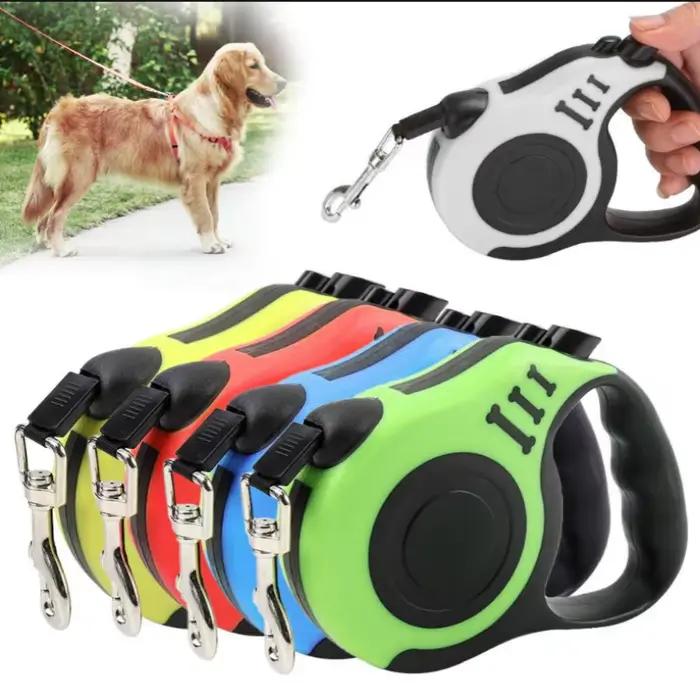 Laisse rétractable automatique pour chien 3m/5m en nylon pour petits chiens et chats