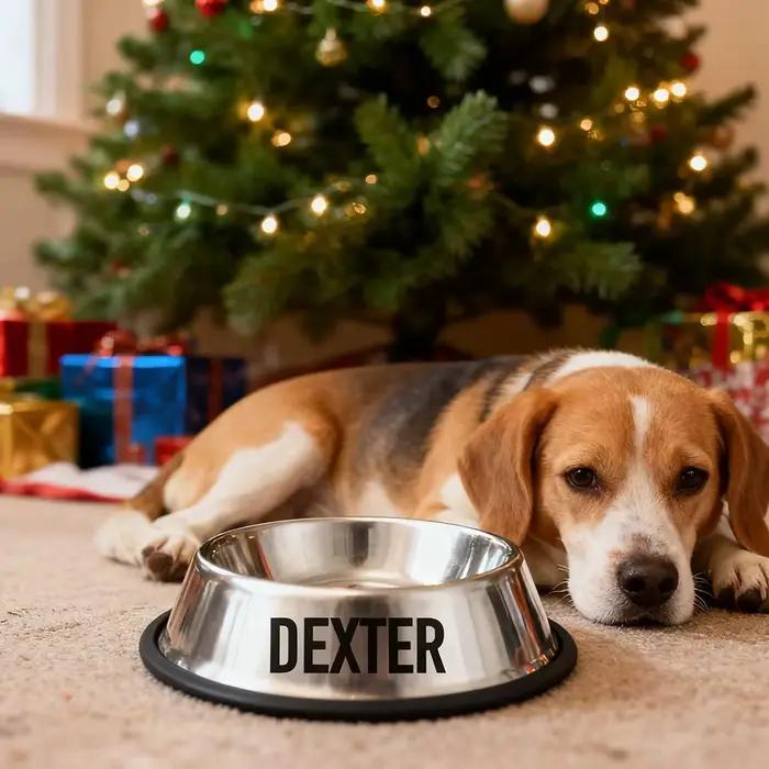 Bol personnalisé antidérapant en acier inoxydable pour chien