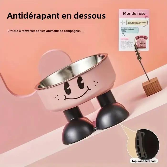 Bol surélevé pour chien et chat en acier inoxydable