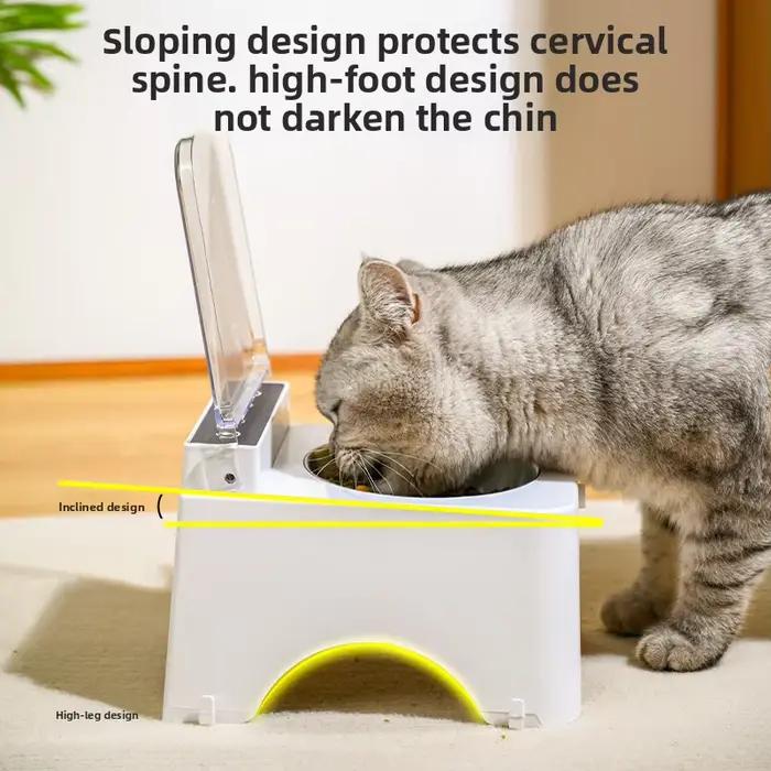 Gamelle Intelligente pour Chat et Chien avec Capteur Infrarouge et Couvercle Automatique Anti-Souris – Distributeur de Nourriture Intelligent